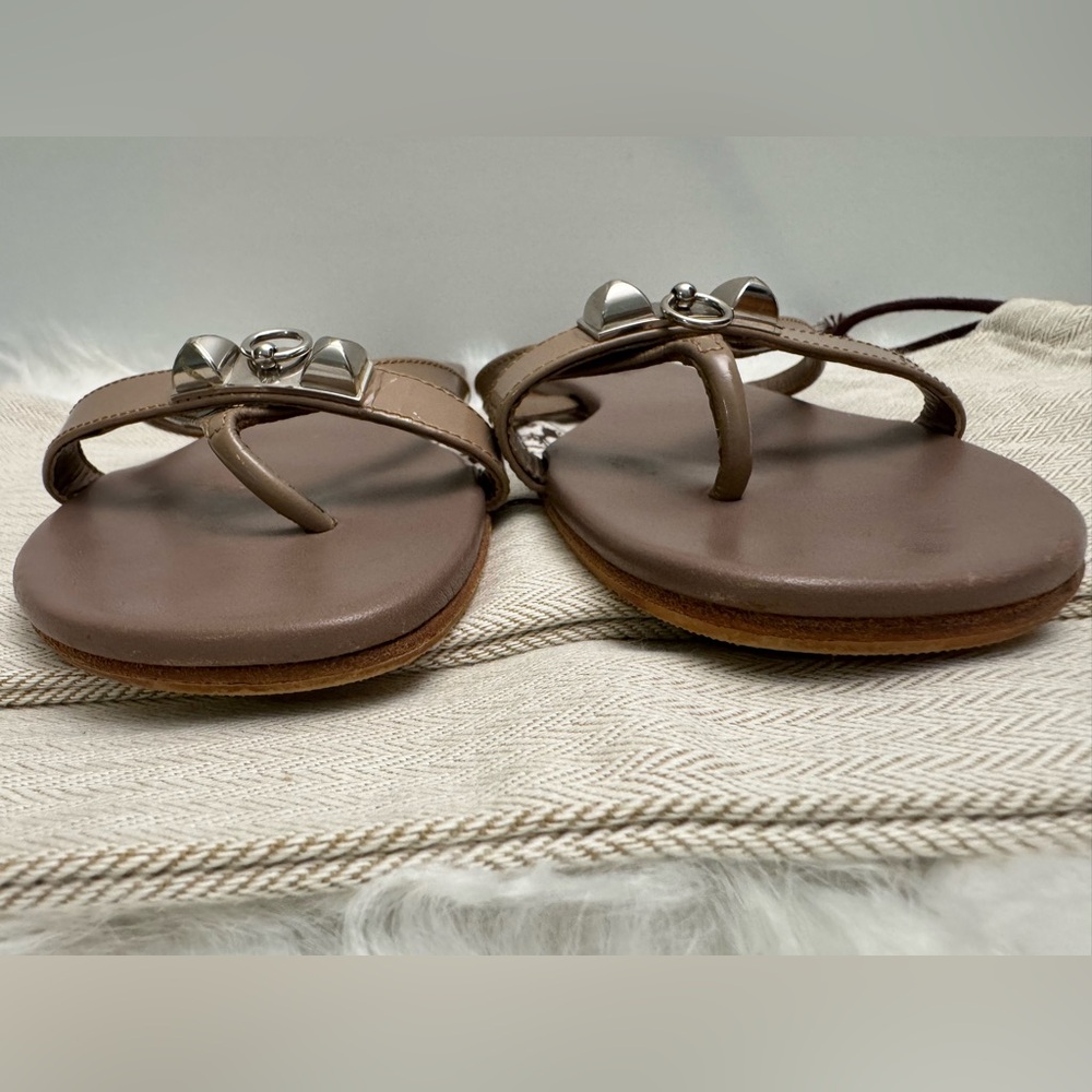 Hermes Corfou Leather Sandals - Picture 3 of 12